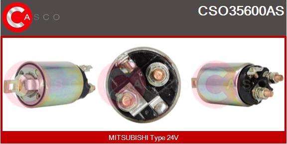 Casco CSO35600AS - Solenoid Switch, starter autospares.lv