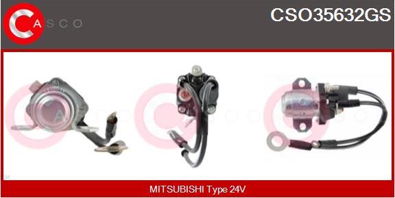 Casco CSO35632GS - Solenoid Switch, starter autospares.lv