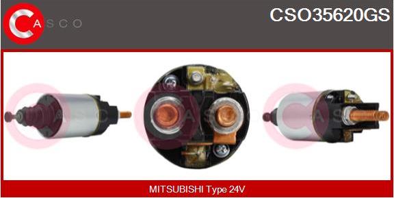 Casco CSO35620GS - Solenoid Switch, starter autospares.lv