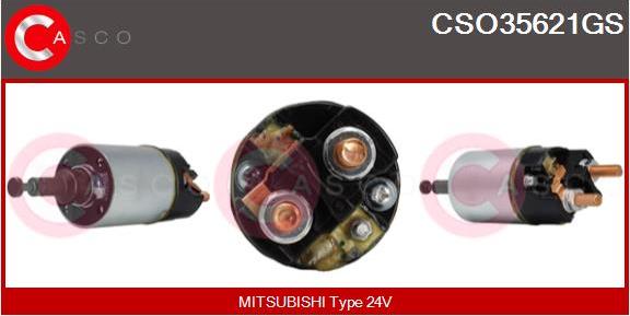 Casco CSO35621GS - Solenoid Switch, starter autospares.lv