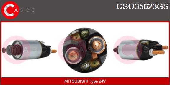 Casco CSO35623GS - Solenoid Switch, starter autospares.lv