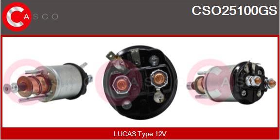 Casco CSO25100GS - Solenoid Switch, starter autospares.lv