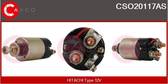 Casco CSO20117AS - Solenoid Switch, starter autospares.lv