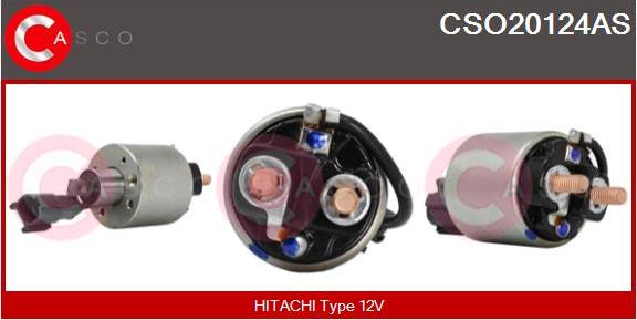 Casco CSO20124AS - Solenoid Switch, starter autospares.lv