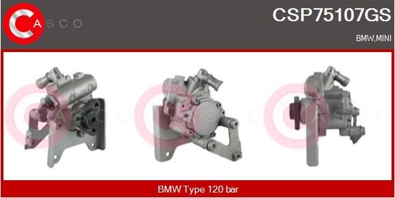 Casco CSP75107GS - Hydraulic Pump, steering system autospares.lv