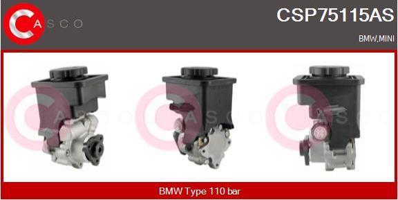 Casco CSP75115AS - Hydraulic Pump, steering system autospares.lv