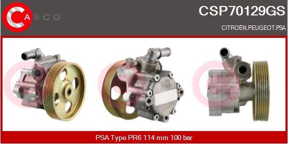 Casco CSP70129GS - Hydraulic Pump, steering system autospares.lv