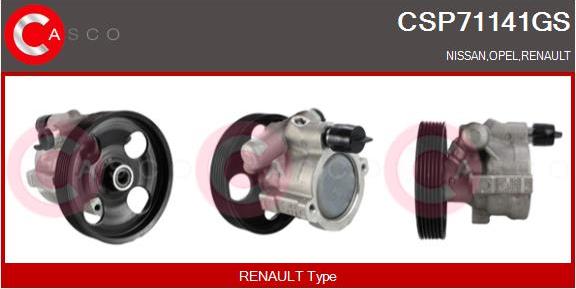 Casco CSP71141GS - Hydraulic Pump, steering system autospares.lv