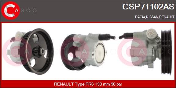 Casco CSP71102AS - Hydraulic Pump, steering system autospares.lv