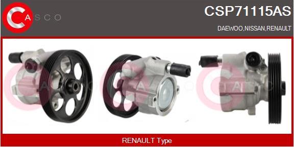 Casco CSP71115AS - Hydraulic Pump, steering system autospares.lv