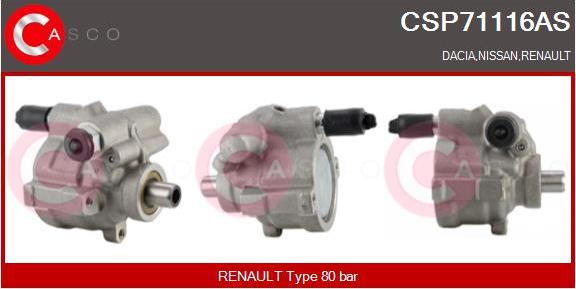 Casco CSP71116AS - Hydraulic Pump, steering system autospares.lv