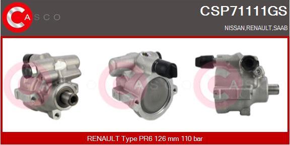 Casco CSP71111GS - Hydraulic Pump, steering system autospares.lv