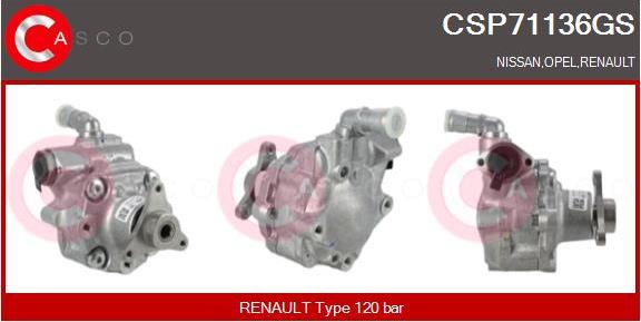 Casco CSP71136GS - Hydraulic Pump, steering system autospares.lv