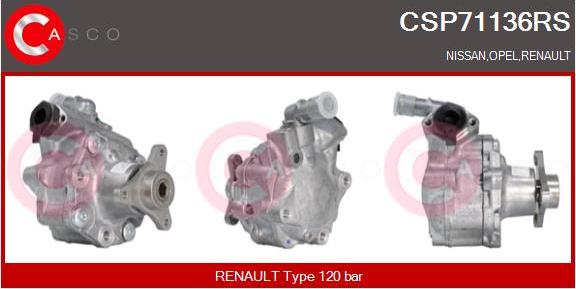 Casco CSP71136RS - Hydraulic Pump, steering system autospares.lv