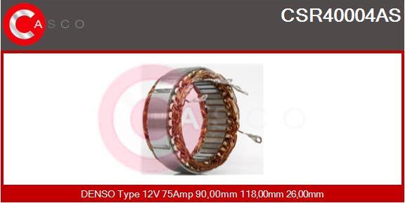 Casco CSR40004AS - Stator, alternator autospares.lv