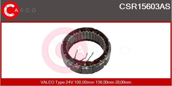 Casco CSR15603AS - Stator, alternator autospares.lv