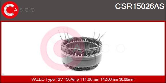 Casco CSR15026AS - Stator, alternator autospares.lv