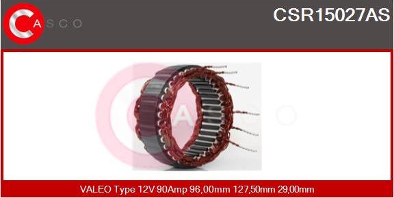 Casco CSR15027AS - Stator, alternator autospares.lv