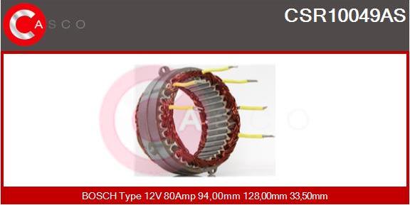 Casco CSR10049AS - Stator, alternator autospares.lv