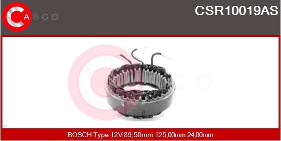 Casco CSR10019AS - Stator, alternator autospares.lv