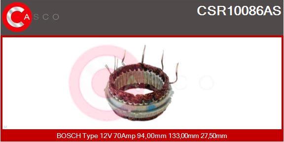 Casco CSR10086AS - Stator, alternator autospares.lv