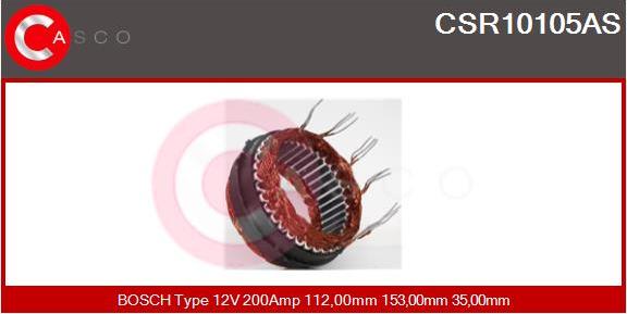 Casco CSR10105AS - Stator, alternator autospares.lv