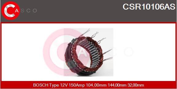 Casco CSR10106AS - Stator, alternator autospares.lv