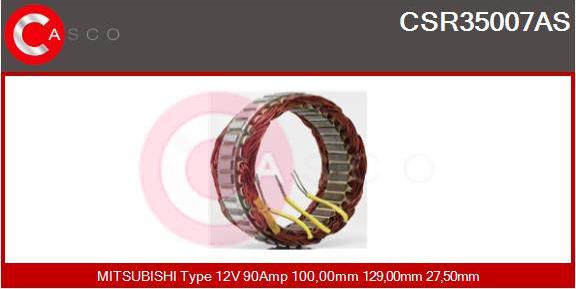 Casco CSR35007AS - Stator, alternator autospares.lv