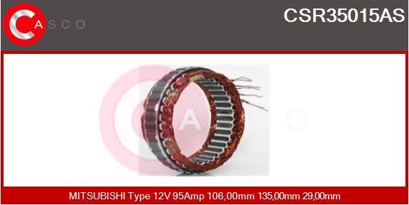 Casco CSR35015AS - Stator, alternator autospares.lv