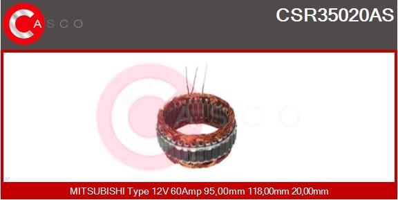 Casco CSR35020AS - Stator, alternator autospares.lv