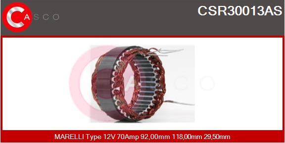 Casco CSR30013AS - Stator, alternator autospares.lv