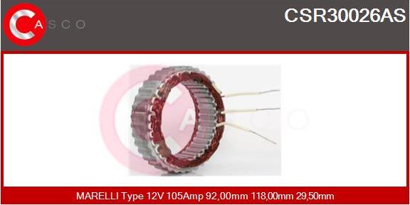 Casco CSR30026AS - Stator, alternator autospares.lv