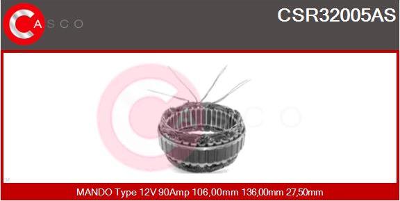 Casco CSR32005AS - Stator, alternator autospares.lv