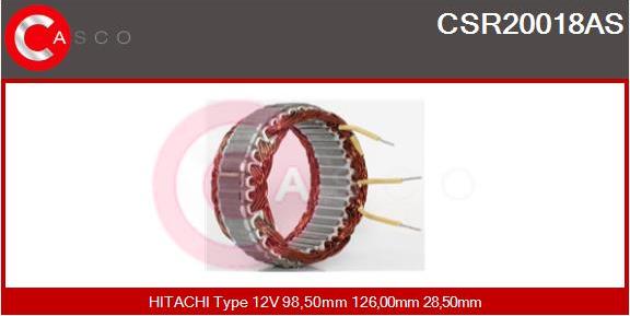 Casco CSR20018AS - Stator, alternator autospares.lv