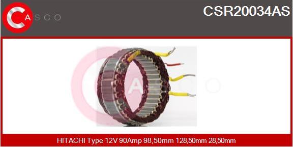 Casco CSR20034AS - Stator, alternator autospares.lv