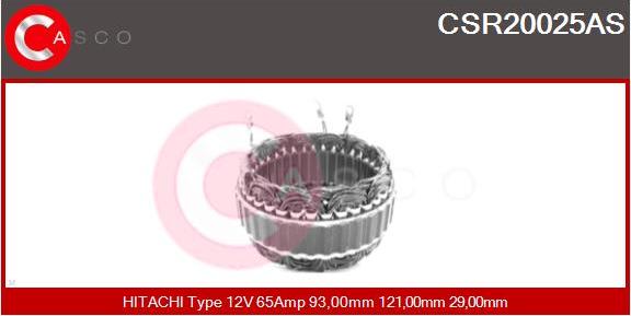 Casco CSR20025AS - Stator, alternator autospares.lv