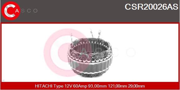 Casco CSR20026AS - Stator, alternator autospares.lv