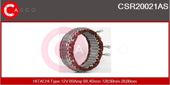 Casco CSR20021AS - Stator, alternator autospares.lv