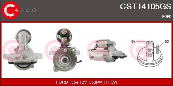 Casco CST14105GS - Starter autospares.lv