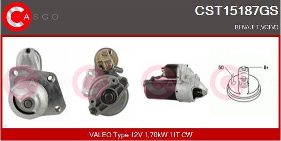 Casco CST15187GS - Starter autospares.lv