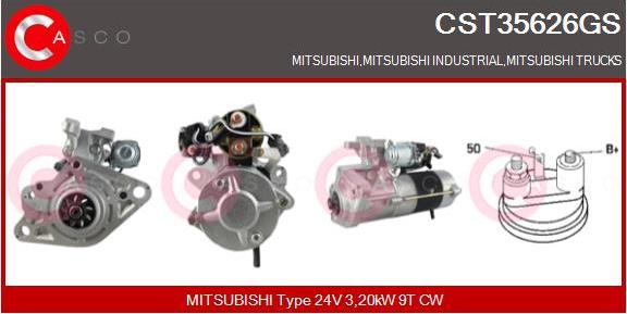 Casco CST35626GS - Starter autospares.lv