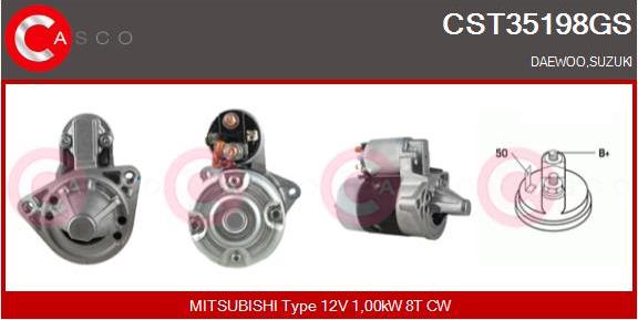 Casco CST35198GS - Starter autospares.lv