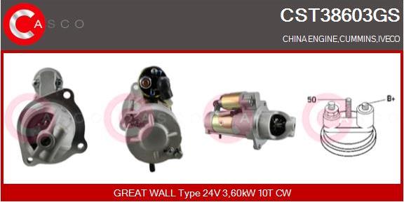 Casco CST38603GS - Starter autospares.lv