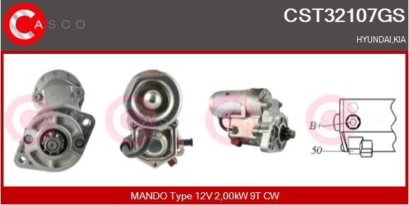 Casco CST32107GS - Starter autospares.lv