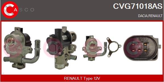 Casco CVG71018AS - EGR Valve autospares.lv