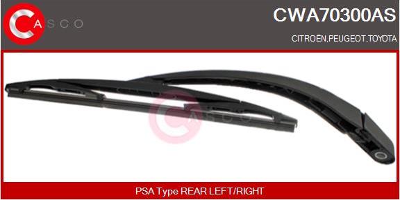 Casco CWA70300AS - Wiper Arm, window cleaning autospares.lv