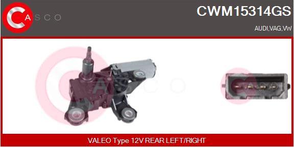 Casco CWM15314GS - Wiper Motor autospares.lv