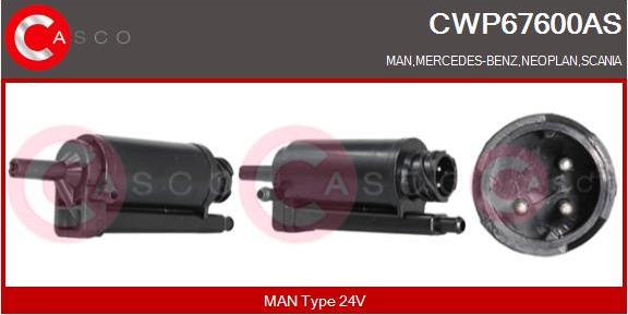 Casco CWP67600AS - Water Pump, window cleaning autospares.lv