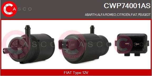 Casco CWP74001AS - Water Pump, window cleaning autospares.lv