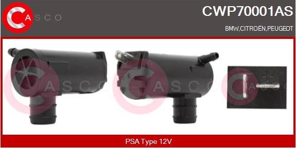 Casco CWP70001AS - Water Pump, window cleaning autospares.lv